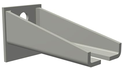 ATTAS MEA - Console double type 1+2 - Équerre murale en acier galvanisé pour montage sur rail - Réglable en hauteur et sur le côté - Pour portes coulissantes, portes en bois et portes coulissantes -