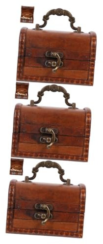 SOIMISS 3stücke Vintage Schmuckaufbewahrungsbox Aus Holz Mit Schloss Retro Design Für Ringe Ohrringe Ketten Und Armbänder Für Dekoration Und