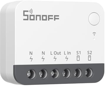 SONOFF ZigBee Mini Smart Switch, Light Switch, 2 Way Control, Compatible with Alexa, Google Home and SONOFF Hub, ZigBee 3.0 Gateway Hub Required, Neutral Wire Required, ZBMINIR2