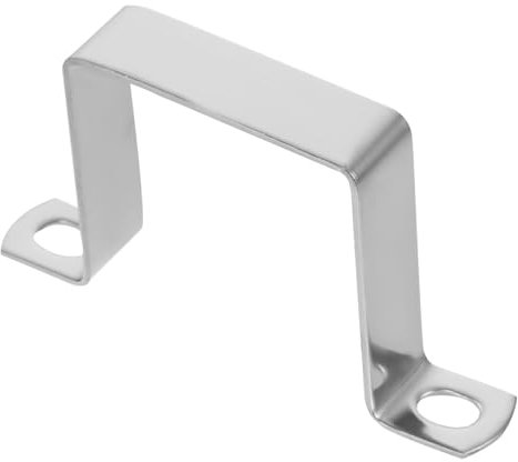 Pince en U pour Tube Carré en Acier Inoxydable Argenté