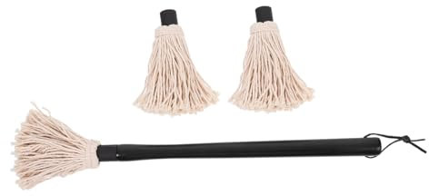 UTHCLO 1 Ensemble De Balais À Franges pour Barbecue Accessoires pour Barbecue Pinceau À Huile pour Barbecue Pinceau À Pâtisserie Balai À Badigeonner en Coton Fournitures pour