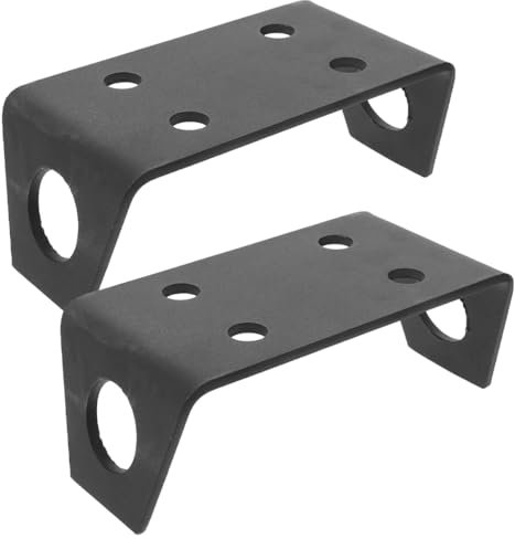 HEALEEP 2 Placas de Montaje de Enganche para Cabrestante, Metal Negro, Uso Todoterreno, para Remolque y Atv, 2 Piezas