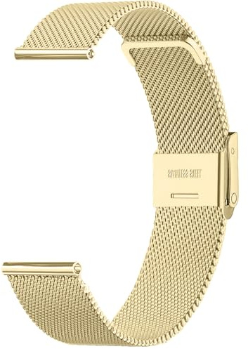 Sundara 20mm Rostfritt Stål Milanese mönster Klockarmband för Samsung Galaxy Watch 7 6 5 4 40mm 44mm/6 4 Classic 46mm 42mm 47mm 43mm/FE/5 Pro/45mm/Garmin Vivoactive 5 3 6/Forerunner 55 245 Band Unisex