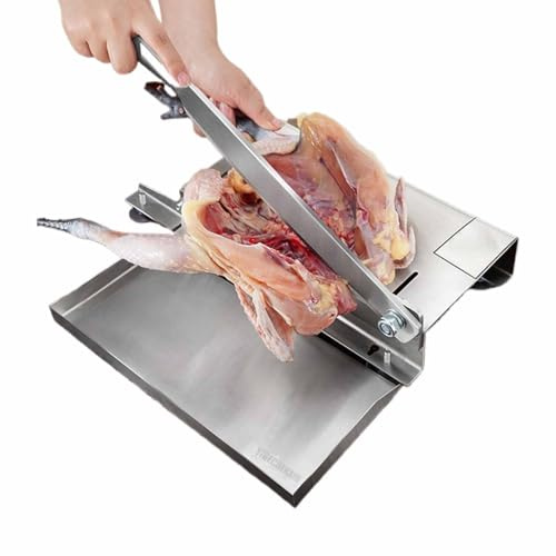 YIGECHENXIN Manual del hogar Cortador de Carne de Cerdo Impermeable y Grosor a Prueba de óxido de la Hoja 4 mm Capacidad de Carga Fuerte de Carga Multifuncional Adecuado para Verduras y Carne Seca