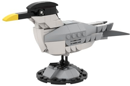 Kaoliscious Tern – Kit de briques d'oiseaux MOC pour adultes à construire avec base, blocs modulaires pour animaux pour décoration de maison et de bureau, cadeaux de Saint-Valentin – 153 pièces