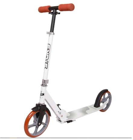 Story Original Urban Go - Patinete plegable | Marco de aluminio ligero | Manillar ajustable | Ruedas grandes de 200 mm (marrón y blanco)