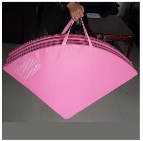 Tapis Pole Dance Tapis de protection rond pliable for pole dance, 120 x 5-10 cm, for yoga, gym, fitness, exercices, sport, protections sécurité for hommes et femmes(Pink-5cm thick)