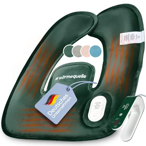 Elektrischer Nackenwärmer ohne Wasserbefüllung | Wärmeflasche für Nacken, Rücken & Schulter – schnelle Wärme auf Knopfdruck, sicher & flexibel | HOTTL (Coral green)