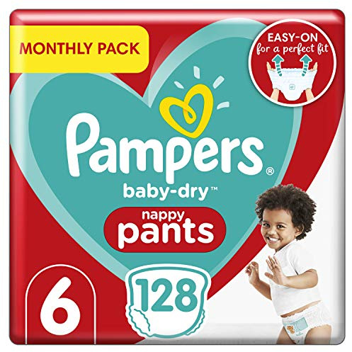 Pampers (Alte Version), Größe 6 (15+ kg), 128 Windeln, Monatssparpackung