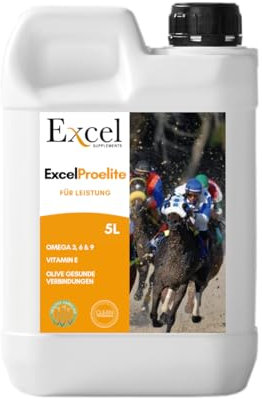 Excel SUPPLEMENTS Europe Excel ProElite | Öl für Pferde| Entzündungshemmend| Antioxidantien| Natürlich entzündungshemmend| Muskelentwicklung (5 Liter)