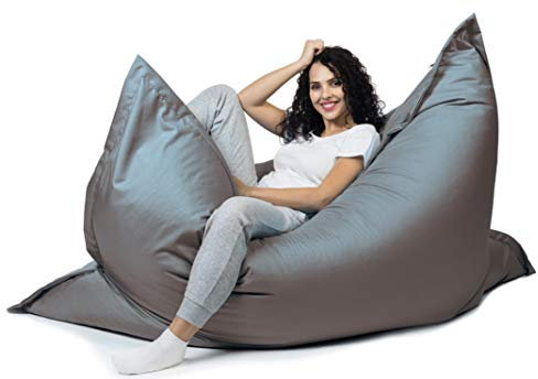 sunnypillow XXL Sitzsack, Riesensitzsack Outdoor & Indoor 180 x 145 cm mit 380L Styropor Füllung Sessel für Kinder & Erwachsene Sitzkissen Sofa Beanbag viele Farben und Größen zur Auswahl Anthrazit