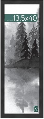MCS Museum Poster Frame, Onyx, 13.5 x 40 in, Single