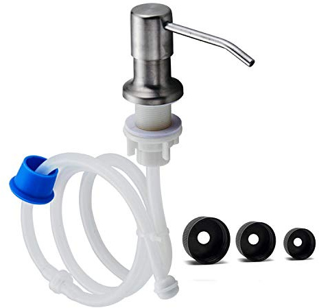 Kilimazart Dispenser di Sapone per Lavello da Cucina con Testa di Erogatore di Sapone Integrato con Tubo di Prolunga da 116,8 cm