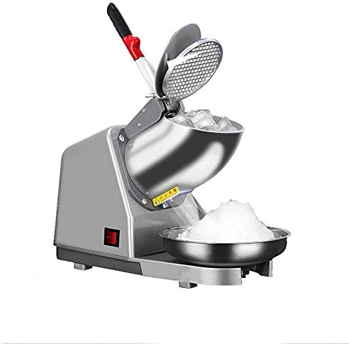 LJHSS Tritaghiaccio Spaccaghiaccio Elettrico Macchina da Ghiaccio per Il Ghiaccio Tritato in Acciaio Inossidabile per Gelato, Bevande Fredde, Dessert alla Frutta e Cocktail