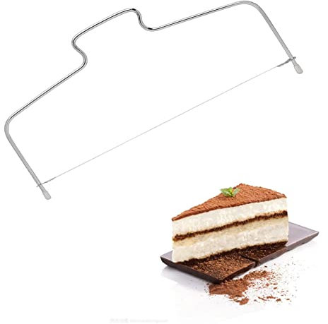 WENRENMK Taglia Torta, Taglia Torta in Acciaio Inox, Regolabile in Altezza (32cm/Filo Singolo), Adatta per Casa, Cottura, Pasticceria