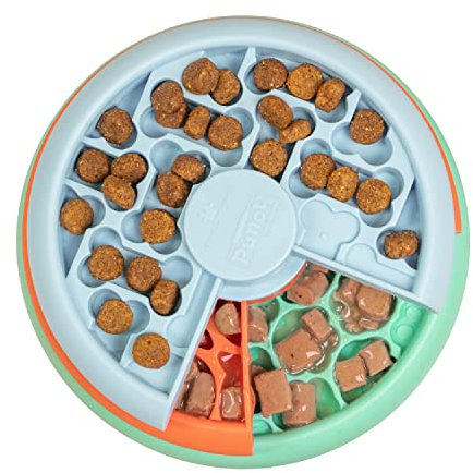 Outward Hound Nina Ottosson by Puppy Lickin' Layers Interaktives Hundepuzzle Langsamfresser für Welpen, Level 2 Intermediate Hundespielzeug, Mehrfarbig