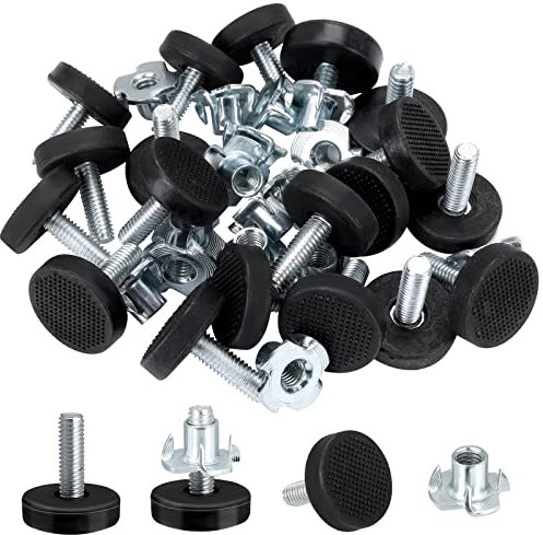 Ouligay 16Pcs Piedi di Livellamento Regolabili con Filettatura M6 per Mobili
