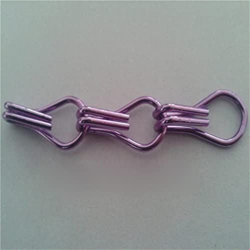 1.6mm 90 * 210cm Gold Color Anodized Aluminum Chain Link Hook Fly Insect Screen Curtains-Purple