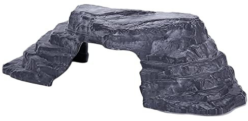 iplusmile Imitation Stone Turtle Basking Reptile Stone Bridge Climbing Hideout Umweltfreundliche Kletterplattform Für Schildkröten Und Reptilien Im Aquarium Große Sonnenfläche Gestaltung
