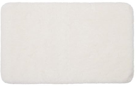 Gözze - Deluxe Badteppich mit extra hohem Flor, 100% Polyester (Mikrofaser), Mit Antirutschbeschichtung, 50 x 70 cm - Creme