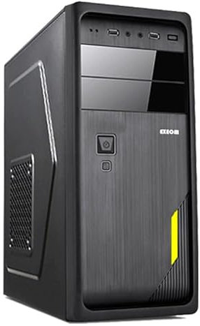 Caja ATX Ordenador Pc de Sobremesa Torre Exeom® Office Amarilla USB Frontal S/Fuente