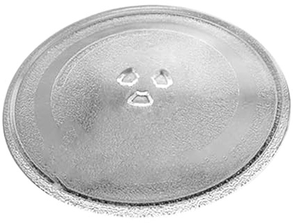 MUCKLILY Mikrowellenteller aus Glas als Ersatz Drehteller für Mikrowellen Leicht zu Reinigen Spülmaschinengeeignet Weiße Glasplatte