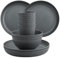 FUNYKICH 12PCS Plastic Plates and Bowls Set, Camping Plate and Bowl Set, Unbreakable Plates and Bowls Sets with Plates, Bowls, Cups, Camping Dinner Set Dishwasher & Microwave Safe(Grey)