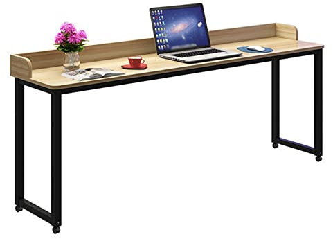 Überbetttisch mit Rollen, Sofa-Beistelltisch mit Rollen, Nachttisch, Snack-Couchtisch, mobiler Schreibtisch zum Lesen im Homeoffice, 200 cm