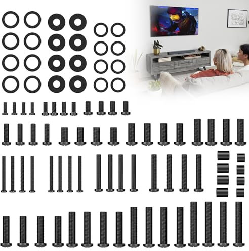 Universal TV Mounting Screws - 92Pcs VESA Screws M4, M5, M6, M8 for Most TV Stand & Bracket