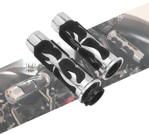 HCmotorku 2,5 cm Lenkergriffe für Motorrad, 25 mm, Gasgriff, universal, passend für Harley Touring Road King Sportster Dyna Softail Chrom