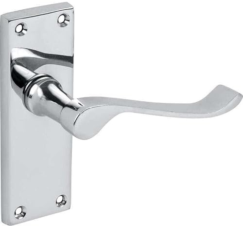 Designer Levers Victorian Scroll Lever Door Handles, Polished Chrome