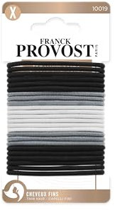 FRANCK PROVOST - Lot de 30 Élastiques Fins - Sans Lien Métal - Assortiment de Couleurs Aléatoire