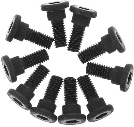 TOBBOMEY 10stücke Teiliges Innensechskant Zylinderkopfschrauben Schwarzer Kohlenstoffstahl Vollgewinde Hochfeste Shoulder Screws Für Maschinenreparatur Und Geräteinsatz