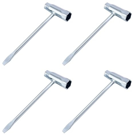 SJUNJIE 4 Stück 13 X 19 mm Zündkerzenschlüssel Kettensägenschlüssel Kombischlüssel Motosägenschlüssel T Schraubenschlüssel Kettensäge Zubehör Forst Werkzeug für Motorsägenmäher