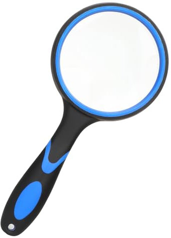 Lupe 75 MM Leselupe Handlupe Magnifying Glass Juwelierlupe für Senioren Kinder Juwelier Hobbybeobachtung Insekten Zeitungen Hochwertiges Objektiv:Lupe besteht aus hochwertigem Glas, ist dick und hocht