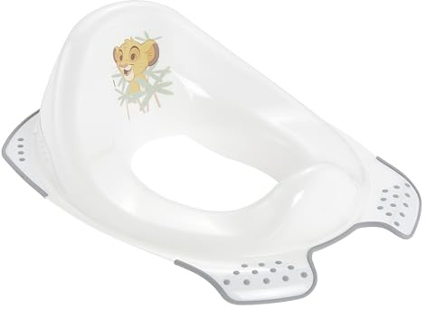 keeeper Ewa Rey León Asiento de inodoro infantil, De 24 meses a 4 años aproximadamente, Función antideslizante, El Rey León, Blanco