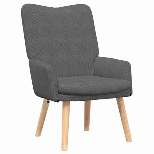 vidaXL sillón Gris Oscuro 63 x 67 x 94 cm Tela, Sillón Moderno para salón, Relajarse, Mueble Minimalista y cómodo, Asiento Estiloso