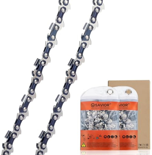 Savior 12(30 cm) Chainsaw Chain for Ryobi OCS1830 45 Links .043 3/8 LP | for Dewalt DCM565 for Bosch AKE 30 S and More Low-Kickback Chains, 2 Pack