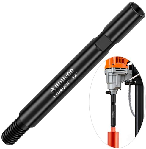 30,5 cm Kernbohrer-Verlängerungsstange – Standard 1-1/4 Zoll Außen- und Innengewinde, wärmebehandelter hochfester Stahl, perfekt für Handbohrmaschinen und Kernbohrgerät mit Ständer, erweitert die
