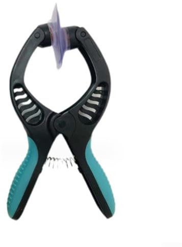 Honseadek Herramienta de ventosa de pantalla antideslizante para reparación de LCD de teléfono móvil, alicates de doble abrazadera para smartphone y tableta, 160 x 66 mm, verde