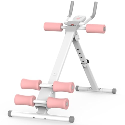 RELIFE REBUILD YOUR LIFE Aparato de entrenamiento abdominal para el hogar, dispositivo de entrenamiento abdominal, plegable,