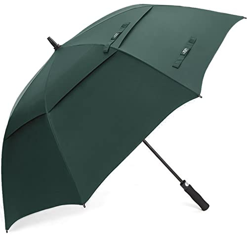 G4Free Golf-Regenschirm, 54 Zoll, automatische Öffnung, extra groß, doppelte Abdeckung, belüftet, winddicht, wasserdicht, Stock, Regenschirm