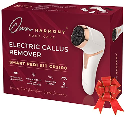 Own Harmony Elektrischer Hornhautentferner mit Saugfunction: Profi Pediküre Werkzeuge - Elektronische Pedi Fußfeile: Beste für harte Haut Entfernung und trockene, rissige Fersen Fußpflege (USB-Kabel)