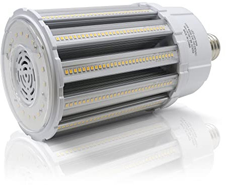 Bright Source LED Corn Light Bulb, E40, 120W, 15600lm, 360° Beam Angle, 4000K Cool White, Replaces Metal Halide/Son/HID/HPS for Large Spaces/Street/Parking/Garage/Warehouse & Factory