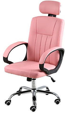 Bürostuhl Schreibtischstuhl Drehstuhl Drehbarer ergonomischer Ledersessel für das Büro Büro-Videospielstuhl mit höhenverstellbarer und fester Armlehne Office Essentials Stuhl 360 ° Drehung für den K