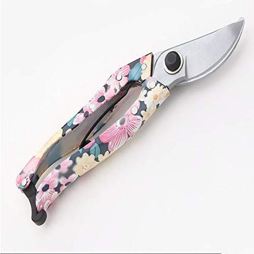 Garden Secateurs - Lightweight Super-Strong Pruners,Steel Blade Bypass Pruning Shears 8, Easy Garden Scissors for Women, Perfect Ladies Gardening Gift,Pink