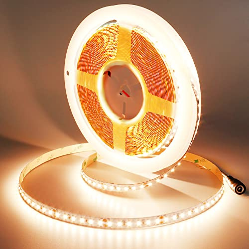 JOYLIT PRO+ 24V LED Streifen 10M 3000K Warmweiss 1500LM/M Innenbereich | CRI 92+, 120 LEDs/M SMD 2835, Dimmbares, Selbstklebend, Schneidbar, 15W/M Helle Arbeitsleuchte Für Hause, Büro(Nur Leuchten)