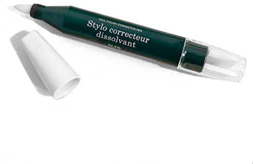 Manucurist Penna solvente - Penna correggi smalto semipermanente, 3 mine con punta a scalpello di ricarica - Pennello solvente bio-based senza acetone - Accessori gel unghie