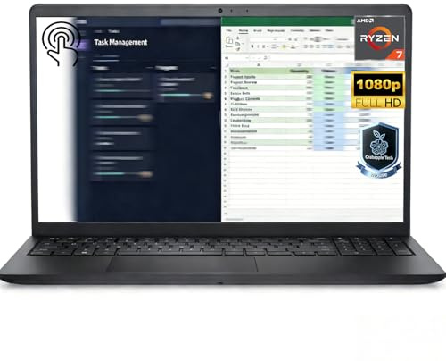 Dell LAPTOP 15.6 (AMD RYZEN 7 7730U, 16GB) 512GB CARBON BLACK
