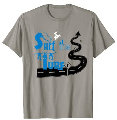Skater Surf the Turf Waves Brettdeck Gnarly Trick Ripper T-Shirt